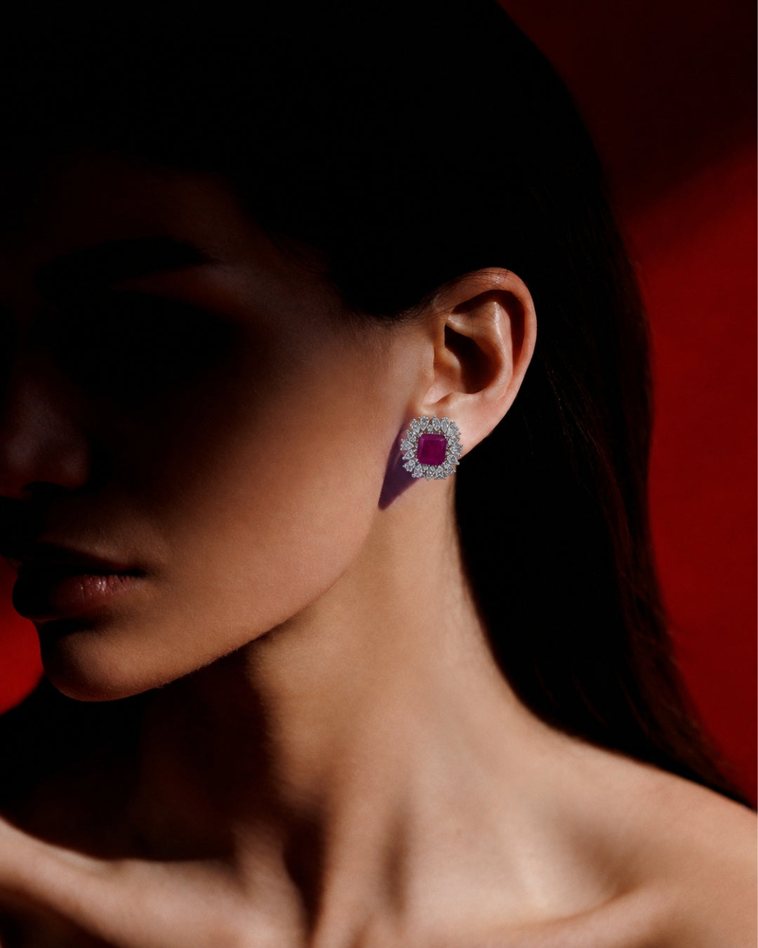 Ruby Stone Earrings