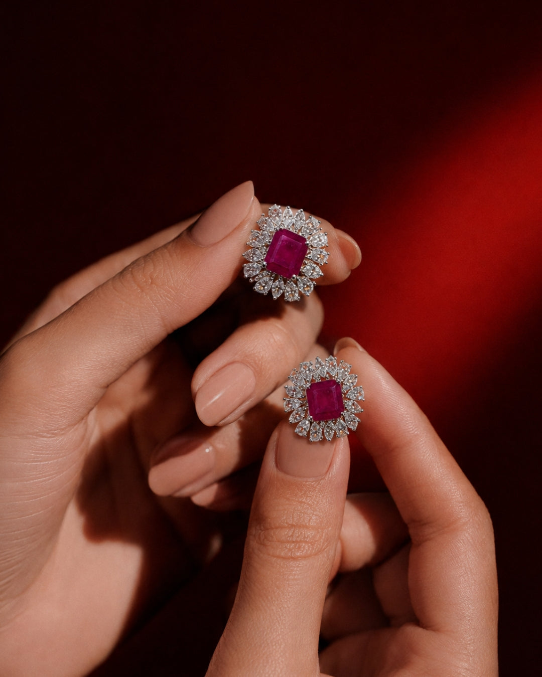 Ruby Stone Earrings