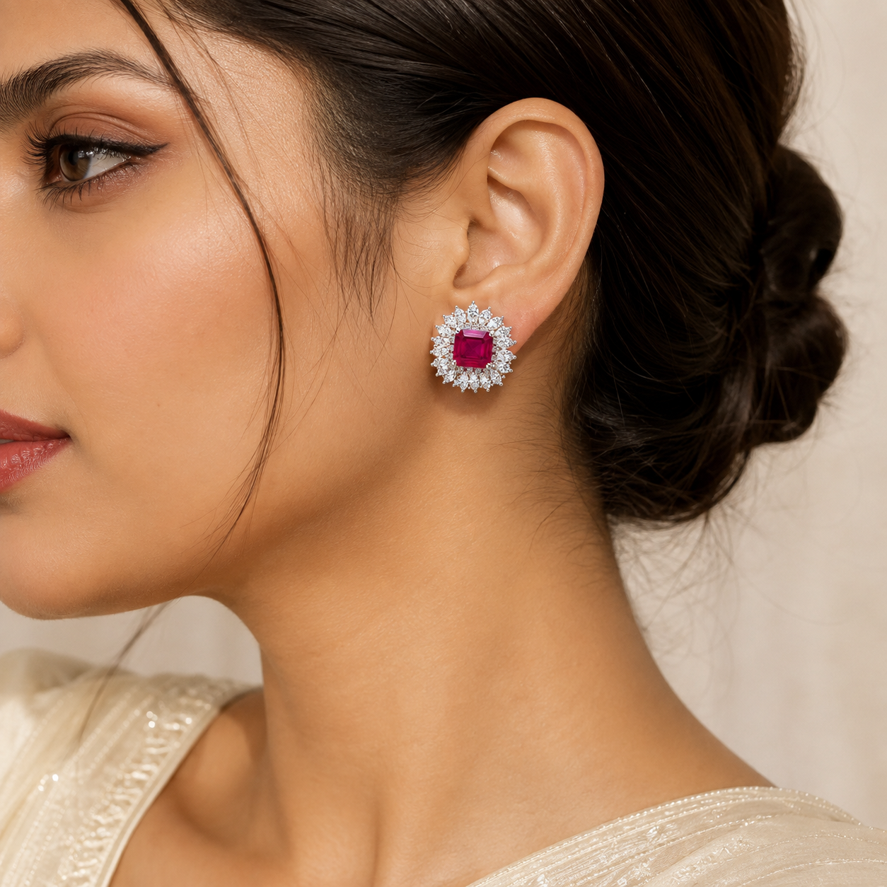Ruby Stone Earrings