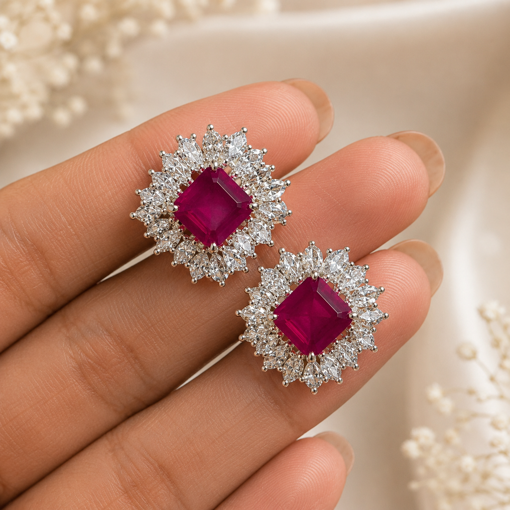 Ruby Stone Earrings
