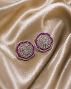Ariyana Ear Studs | Antique 18kt Rhodium Earrings