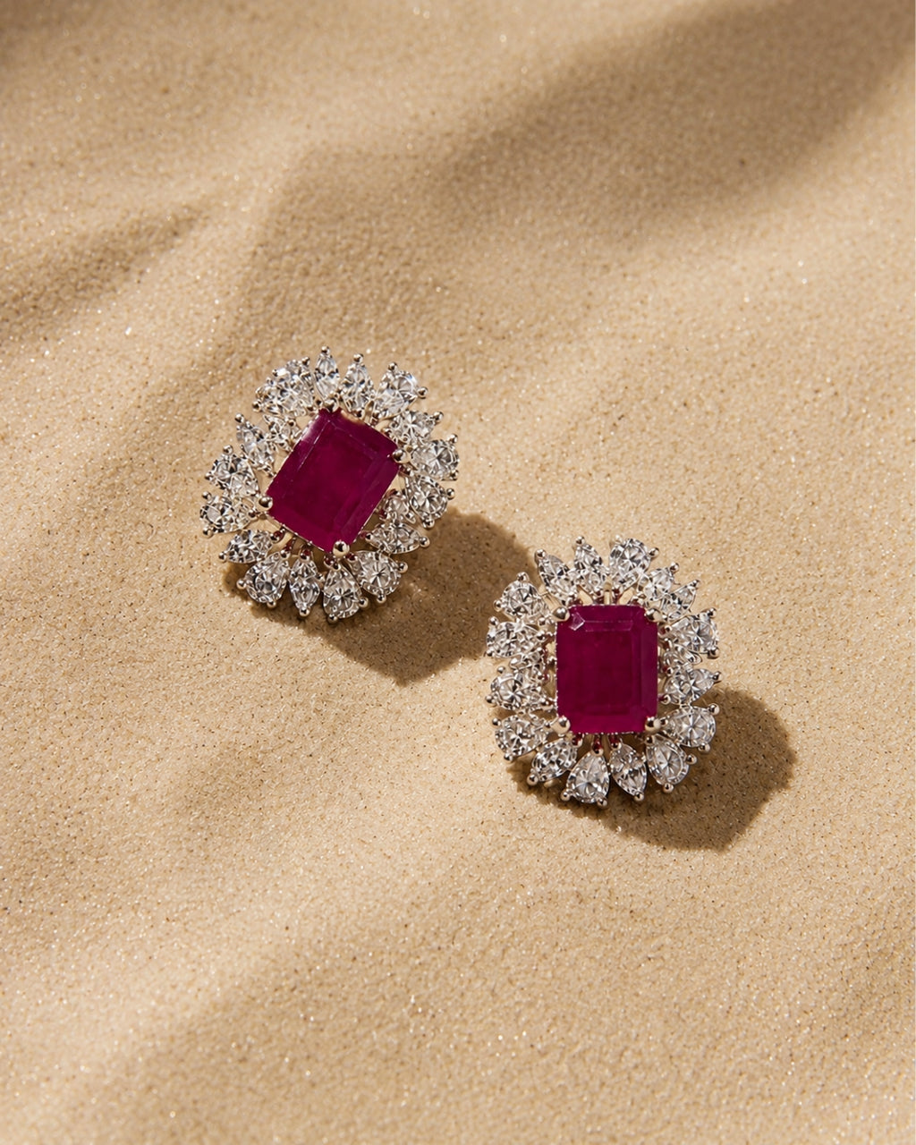 Ruby Stone Earrings